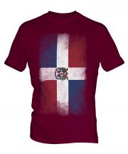 Dominican Republic Faded Flag Mens T-Shirt