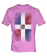 Dominican Republic Faded Flag Mens T-Shirt