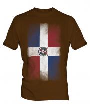 Dominican Republic Faded Flag Mens T-Shirt