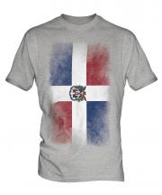 Dominican Republic Faded Flag Mens T-Shirt