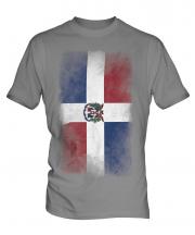 Dominican Republic Faded Flag Mens T-Shirt