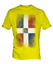 Dominican Republic Faded Flag Mens T-Shirt