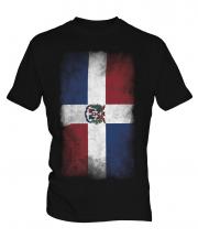 Dominican Republic Faded Flag Mens T-Shirt
