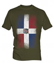 Dominican Republic Faded Flag Mens T-Shirt