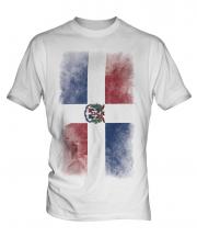 Dominican Republic Faded Flag Mens T-Shirt