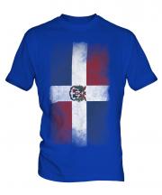 Dominican Republic Faded Flag Mens T-Shirt