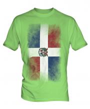 Dominican Republic Faded Flag Mens T-Shirt
