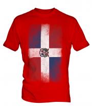 Dominican Republic Faded Flag Mens T-Shirt