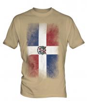 Dominican Republic Faded Flag Mens T-Shirt