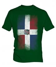 Dominican Republic Faded Flag Mens T-Shirt