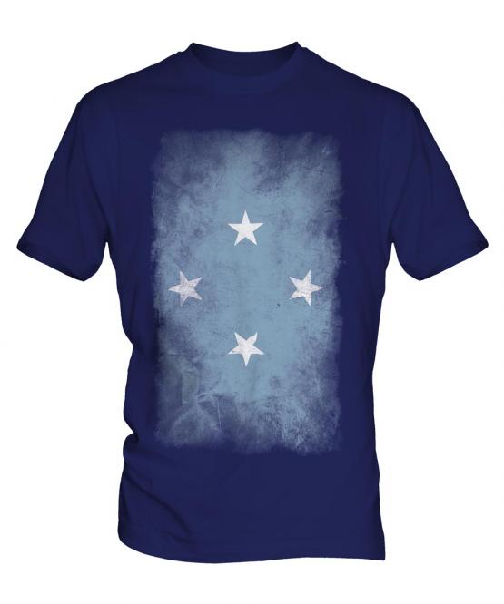 Micronesia Faded Flag Mens T-Shirt