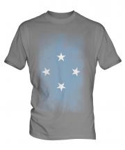 Micronesia Faded Flag Mens T-Shirt