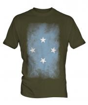 Micronesia Faded Flag Mens T-Shirt