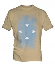 Micronesia Faded Flag Mens T-Shirt