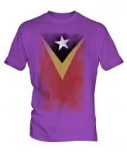 East Timor Faded Flag Mens T-Shirt