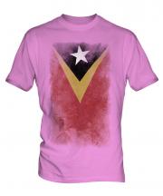 East Timor Faded Flag Mens T-Shirt