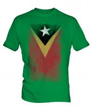 East Timor Faded Flag Mens T-Shirt