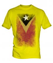 East Timor Faded Flag Mens T-Shirt