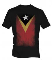 East Timor Faded Flag Mens T-Shirt