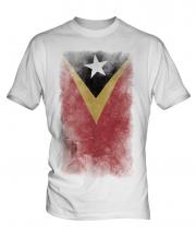 East Timor Faded Flag Mens T-Shirt