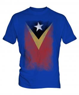 East Timor Faded Flag Mens T-Shirt