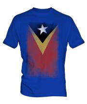 East Timor Faded Flag Mens T-Shirt