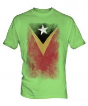 East Timor Faded Flag Mens T-Shirt
