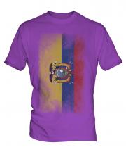 Ecuador Faded Flag Mens T-Shirt