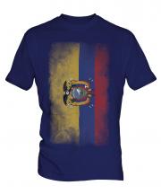 Ecuador Faded Flag Mens T-Shirt