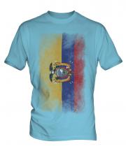 Ecuador Faded Flag Mens T-Shirt