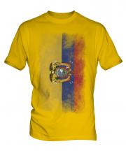 Ecuador Faded Flag Mens T-Shirt