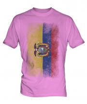 Ecuador Faded Flag Mens T-Shirt