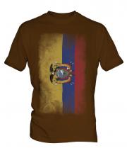 Ecuador Faded Flag Mens T-Shirt