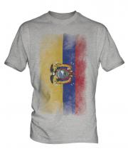 Ecuador Faded Flag Mens T-Shirt