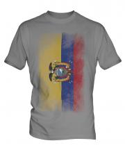 Ecuador Faded Flag Mens T-Shirt