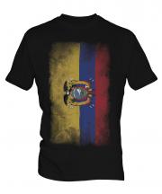 Ecuador Faded Flag Mens T-Shirt