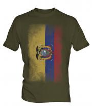 Ecuador Faded Flag Mens T-Shirt