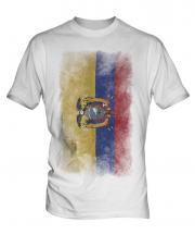 Ecuador Faded Flag Mens T-Shirt