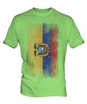 Ecuador Faded Flag Mens T-Shirt