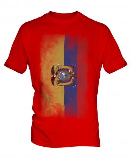 Ecuador Faded Flag Mens T-Shirt
