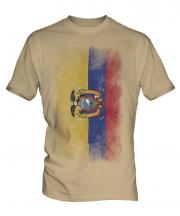 Ecuador Faded Flag Mens T-Shirt