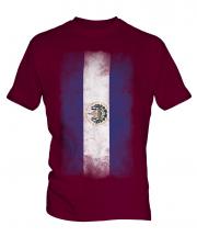 El Salvador Faded Flag Mens T-Shirt