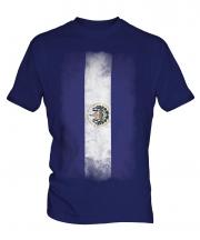 El Salvador Faded Flag Mens T-Shirt