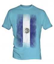 El Salvador Faded Flag Mens T-Shirt