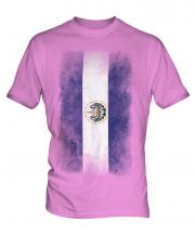 El Salvador Faded Flag Mens T-Shirt