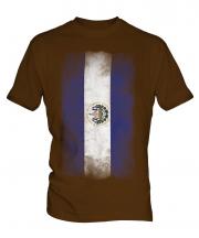 El Salvador Faded Flag Mens T-Shirt