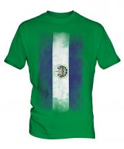 El Salvador Faded Flag Mens T-Shirt