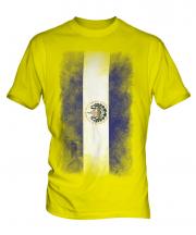 El Salvador Faded Flag Mens T-Shirt