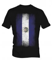 El Salvador Faded Flag Mens T-Shirt