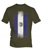 El Salvador Faded Flag Mens T-Shirt